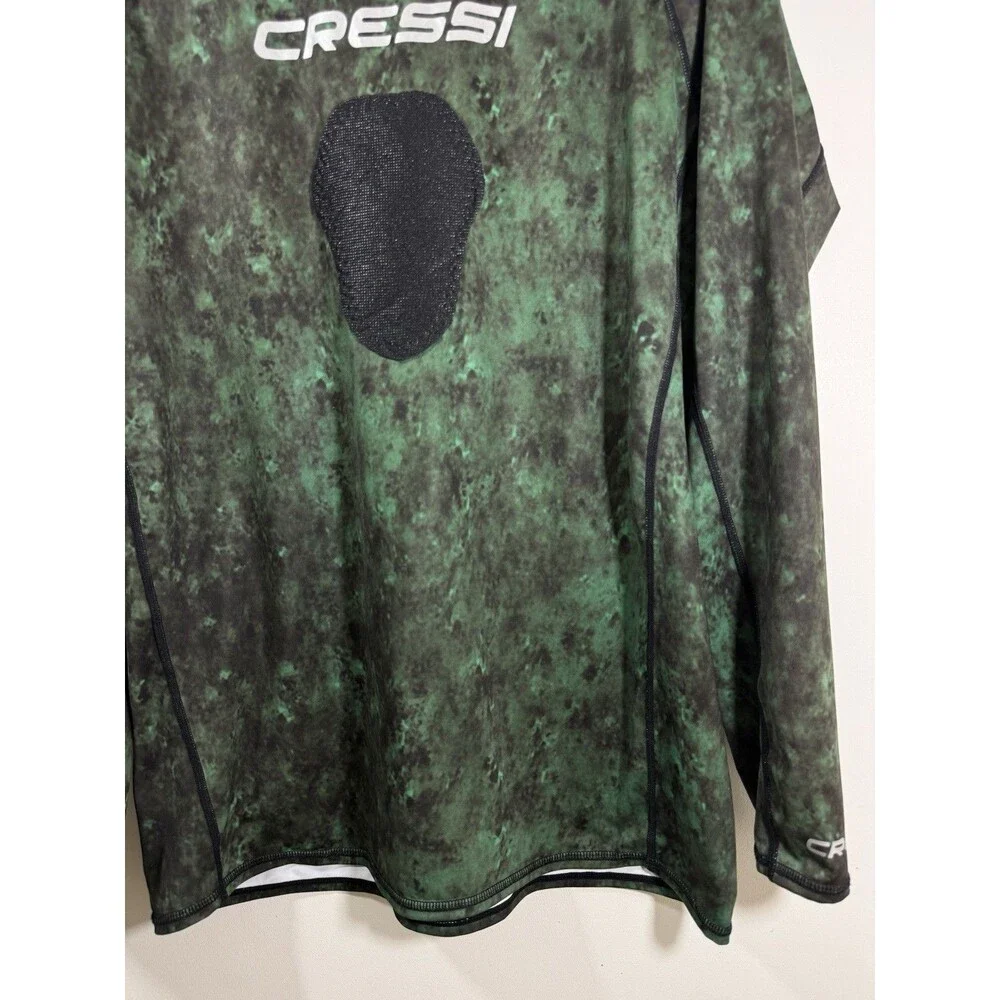 Cressi Hunter Rash Guard Adult 2XL Green Camo Long sleeve Great Condition
